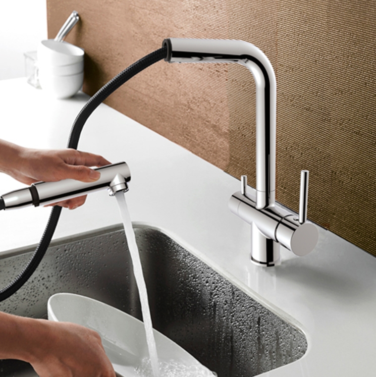 Vías Bricomart Grifo Osmosis Caño Extraible Grifo Cocina Vias