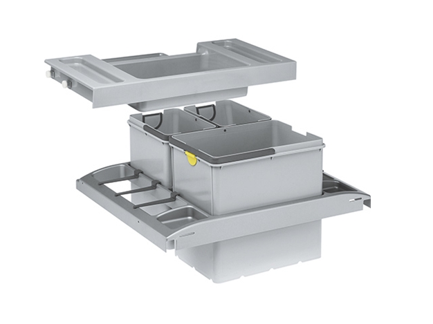Cubo De Basura Franke Trolley - 8L Gris (con Ruedas Y Tapa)