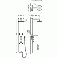 COLUMNA DUCHA TERMOSTATICA LEX-B TRES