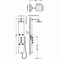 COLUMNA DUCHA TERMOSTATICA LEX-B TRES